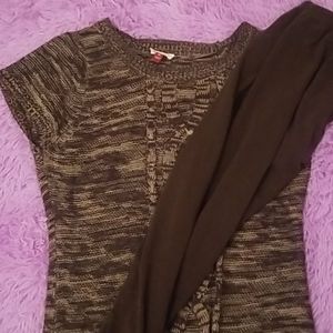 L.E.I. juniors sweater dress and brown Leggings